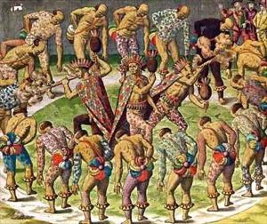 A Barbarian Celebration by Theodore de Bry
