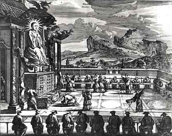 A Buddhist Ceremony from, 'Indiae Orientalis' - view 1
