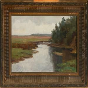 Landscape With A Streem by Johan Ulrik Bredsdorff