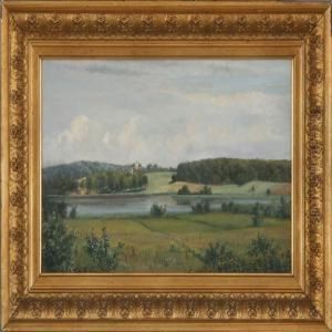 Johan Ulrik Bredsdorff: Seascape From Sollerod. Signed With Monogram, 86 by Johan Ulrik Bredsdorff
