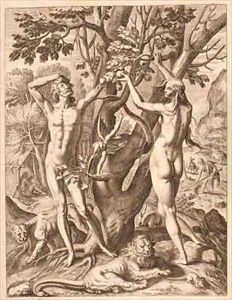 Adam and Eve by Theodore de Bry