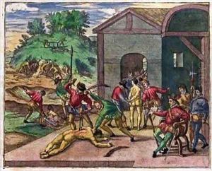 Cruelty of the Spanish Colonists towards the Indians, Mexico