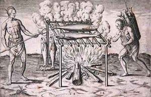 Cooking Fish by Theodore de Bry