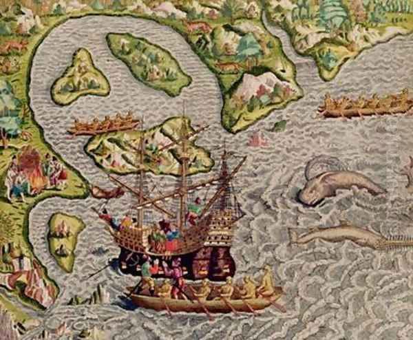 The Arrival and Disembarkation on the American Coast - view 1