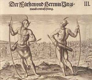 A Werowans or great lord of Virginia by Theodore de Bry