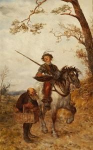A Knight Taking Provisions From An Oldpeasant by Heinrich Breling