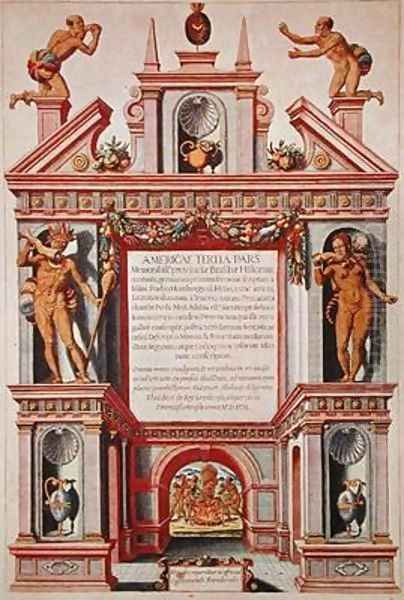 Frontispiece of Americae Tertia Pars - view 1