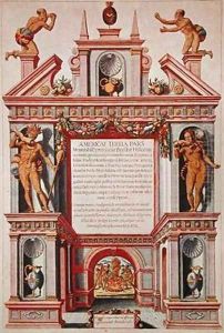 Frontispiece of Americae Tertia Pars by Theodore de Bry