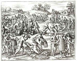 Indian Market at Cartagena, Colombia by Theodore de Bry