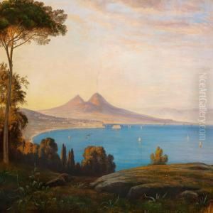 View Of The Bay Of Naples And Mount Vesuvius
