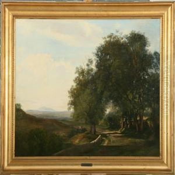 An Italienlandscape With Mountains In The Background - view 1