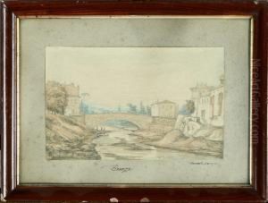 By The Arno River In Florens by Thorald Brendstrup