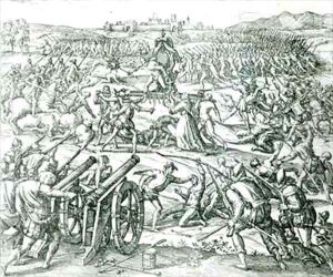 The Battle of Cajamarca by Theodore de Bry