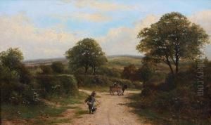 Travellers On A Country Lane by Carl Brennir