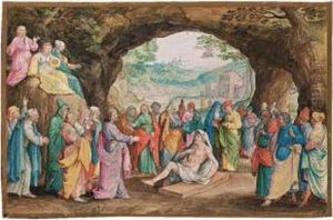The Raising Of Lazarus by Friedrich The Elder Brentel
