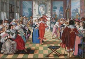 Ladies And Cavaliers In A Ballroom, After Abraham Bosse (leblanc771)
