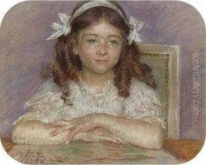 Portrait De Fillette by Marie Louise Catherine Breslau