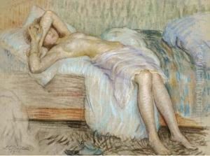Nue Allongee by Marie Louise Catherine Breslau