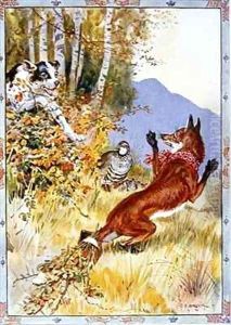 Out of the bushes sprang the dog by Charles Edmund Brock