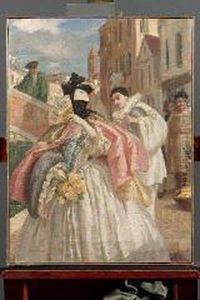 Maschere A Venezia - 1927 by Vittorio Emanuele Bressanin