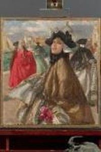 Maschere A Venezia - 1927 by Vittorio Emanuele Bressanin