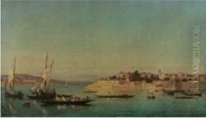 Vue A Travers La Corne D'or, Constantinople by Fabius Germain Brest