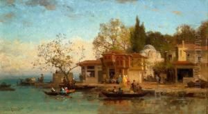 Scene Animee Au Bord Du Bosphore