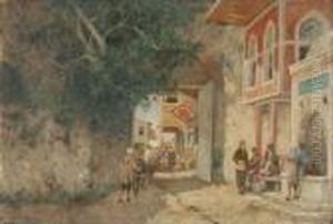 Ruelle Animee A La Fontaine by Fabius Germain Brest