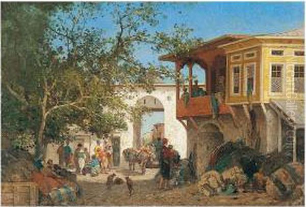 A Bazaar In Constantinople - view 1