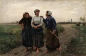 Les Amies (setting Out For The Fields) by Jules Breton