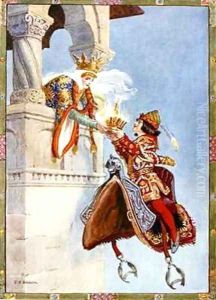She saw that crown and begged of him to give it her