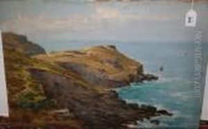 Rocky Coastal View by John Edward Brett