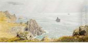 Summer Mists At Tol Pedn by John Edward Brett