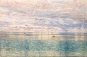 The Sicilian Sea, From The Taormina Cliffs by John Edward Brett