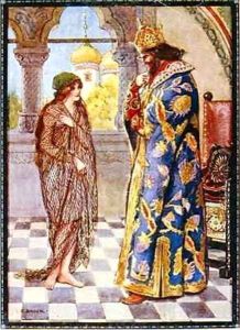 Cover illustration from 'Children's Stories from Rumanian Legends' by Charles Edmund Brock