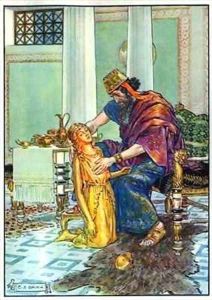 King Midas and his Daughter by Charles Edmund Brock