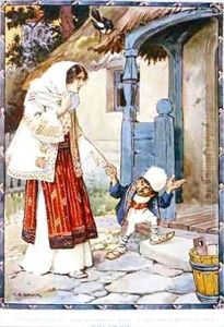 Little brother Bit took his lovely bride to the house which he had built for her by Charles Edmund Brock