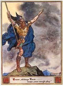 Cease, strange Vanir...cease your rough play by Charles Edmund Brock