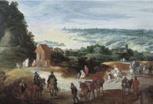 An Extensive River Landscape by Jan Breughel