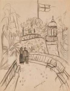 Passeggiata Nel Giardino Di Nervi by Cesare Breveglieri