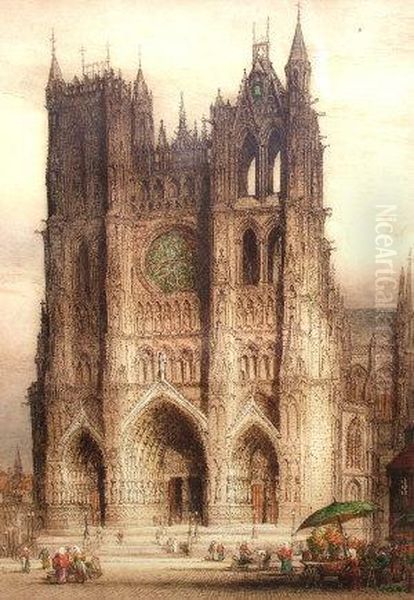 Act.-- 'amiens Cathedral'
Published Sept 2nd 1918, Alfred Bell & Co., Old Bond St London - view 1