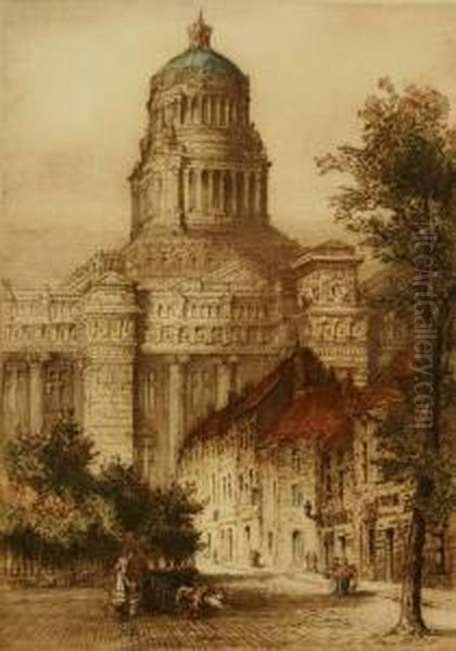 Malines, Palace Of Justice From The Boulevard Waterloo,brussels, Belgium - view 1