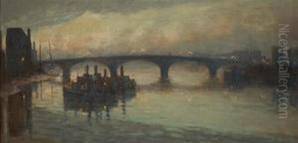 Battersea Bridge At Twilight - view 1