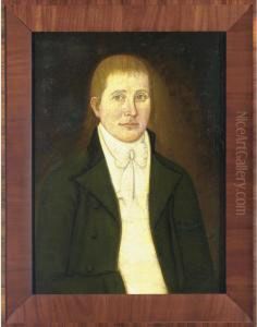 Portrait Of Captain Voorhes by John Brewster Jr.