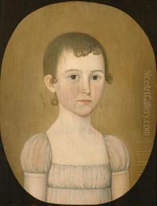 Portrait Of A Young Girl In A White Dress
Oil On Board