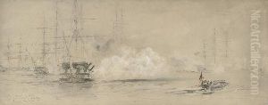 The Baltic Fleet In Kiel Bay - Firing At Targets