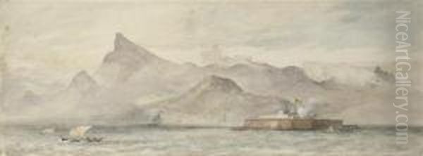 Rio De Janeiro And Sugar Loaf Rock From Hms "galatea" - view 1