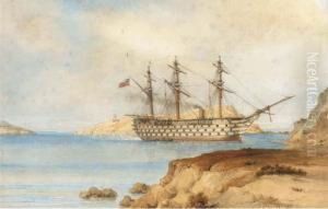 H.m.s. Royal Albert Aground Off The Aegean Island Of Zea