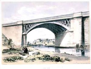 Nash Mill Bridge, near King's Langley, Hertfordshire by John Cooke Bourne