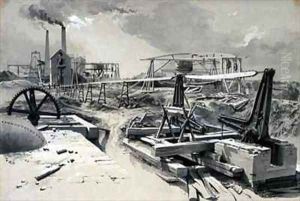 Pumps, ventilating shaft, Kilsby Tunnel, Northamptonshire by John Cooke Bourne